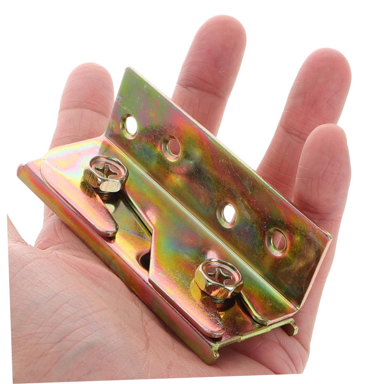ULTECHNOVO 12pezzi Kit di Ferramenta per Sponde del Letto in Ferro da Staffe di Collegamento per Telaio del Letto con Viti per Montaggio Fai da Te Accessori Invisibili per Supporto Robusto