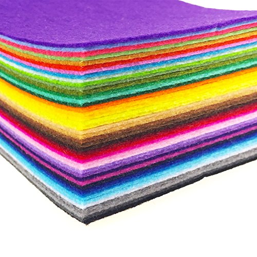 Flic-Flac WJCR-FB-BZ2030-44P 44Pcs 8 X 12 Inches (20 X 30Cm) Assorted Color Felt Fabric Sheets Patchwork Sewing Diy Craft 1Mm Thick … (20Cm * 30Cm thumb #7
