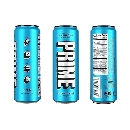 Miniatura 5 de Prime Hydration Drink Energy - Latas energéticas de 5 sabores 200 mg de cafeína cero azúcar 300 mg de electrolitos veganas latas de 12 onzas
