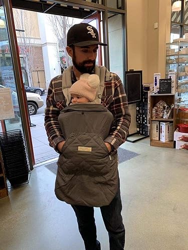 Miniatura 7 de Bebamour - Funda universal para portabebés con capucha para todas las estaciones, para portabebés (rosa nuevo)