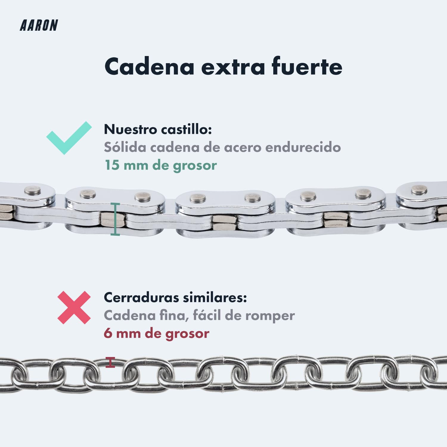 AARON Candado de esposas para patinete eléctrico, diseño de alta seguridad, candado flexible con cadena de acero, resistente y protección contra arañazos (negro)