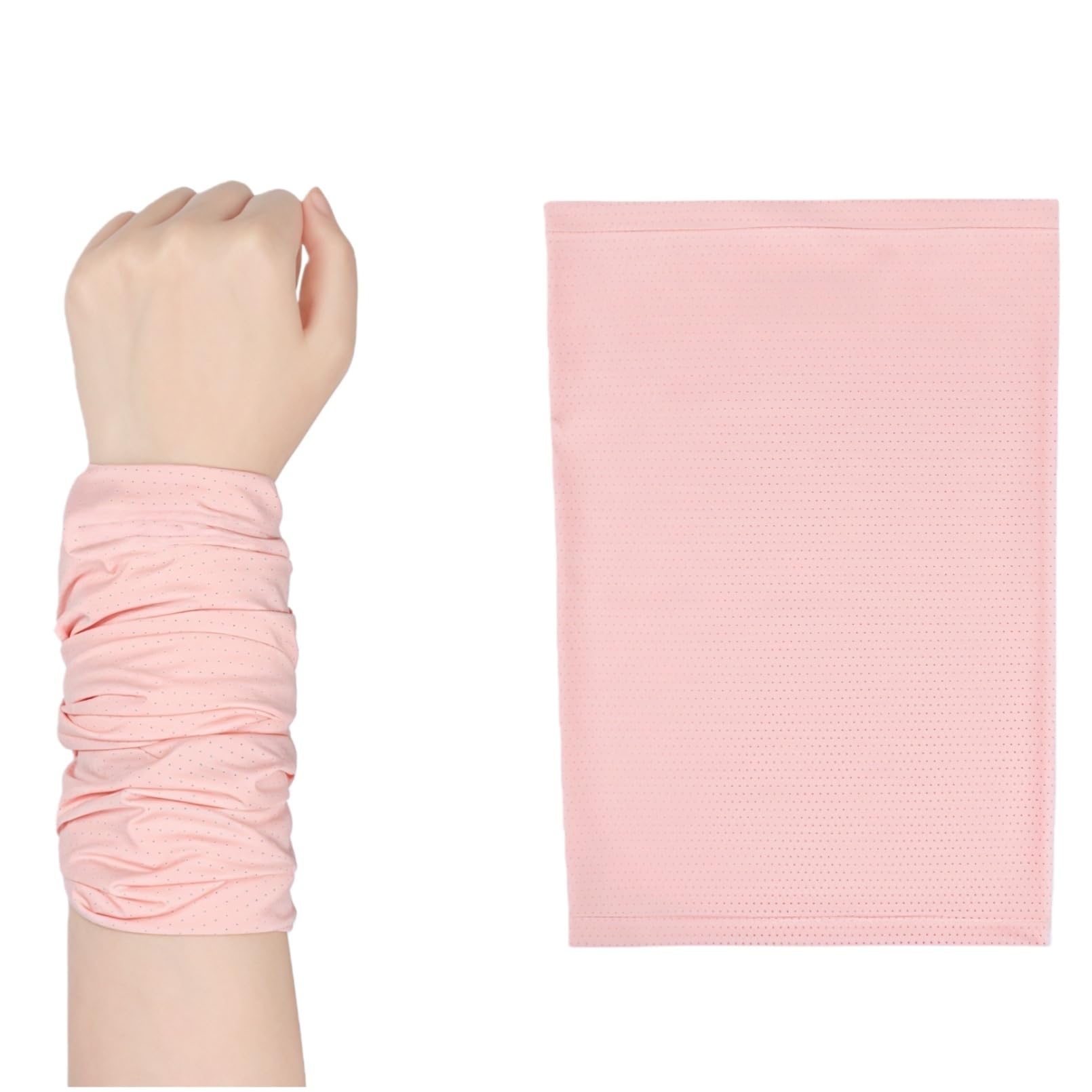 Jormino Quick-Dry Cooling Wrist Towel, All-in-One Sweat Wipe & Wristband for Running, Fitness, Tennis & Cardio 2pcs Pink