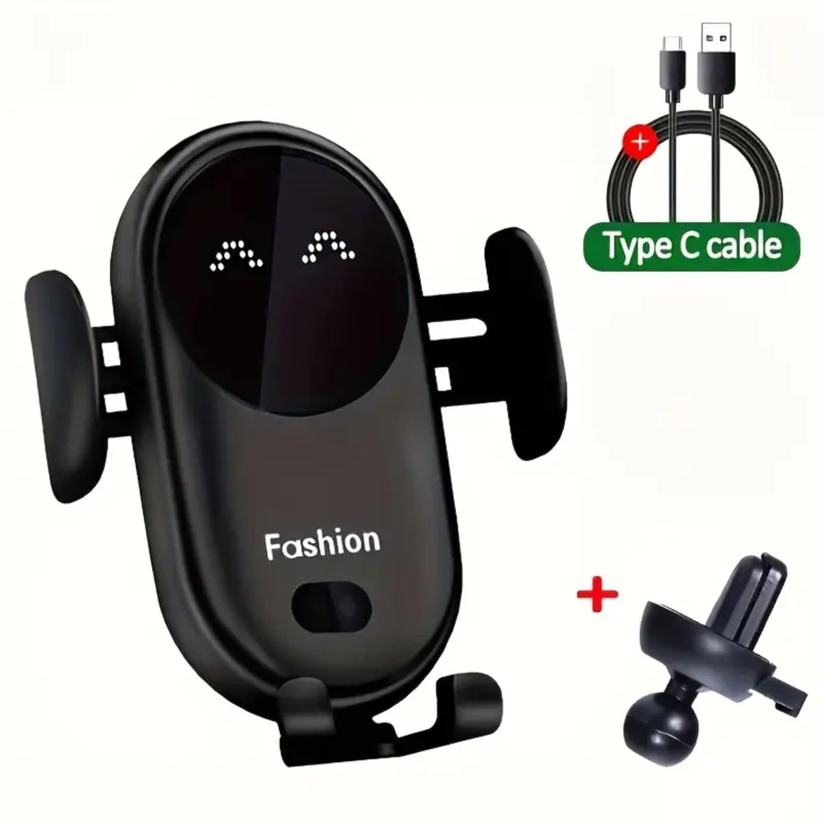 Supporto per telefono da auto da 15 W, caricatore wireless a induzione, blocco automatico intelligente, supporto per caricabatterie da auto wireless, supporto per presa d'aria, per iPhone 15 14 13 12