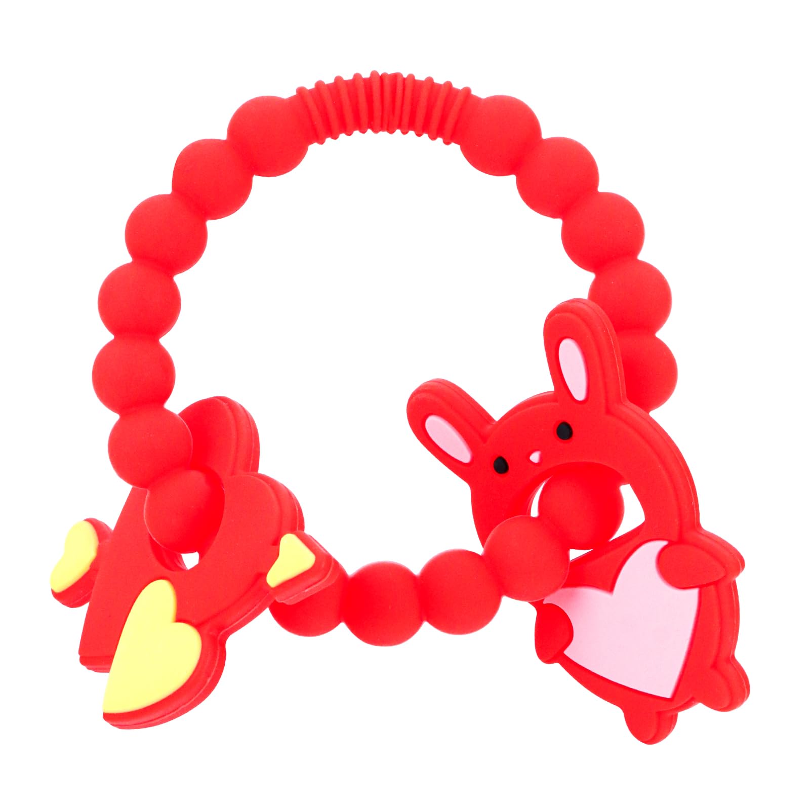 Valentine Baby Teething Toys, Silicone Teethers for 0-6 Months