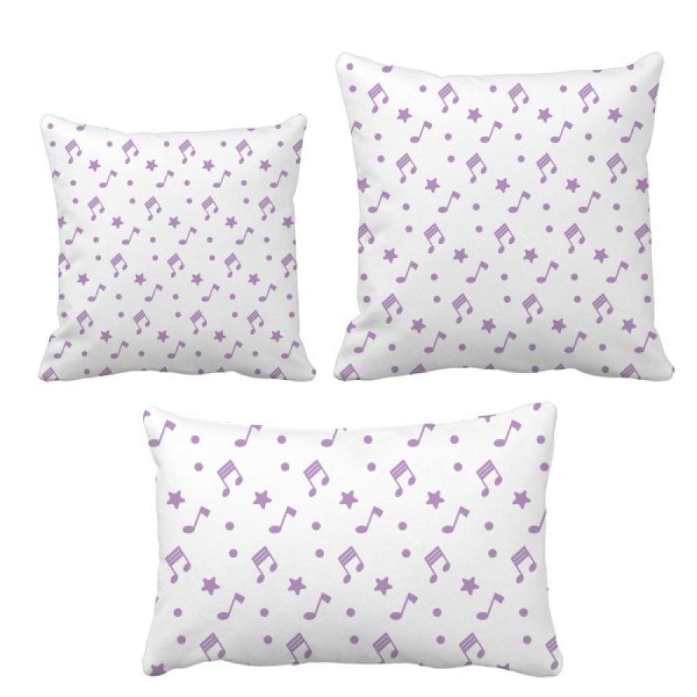 Housse de coussin violette étoiles musique pour protéger et embellir vos coussins
