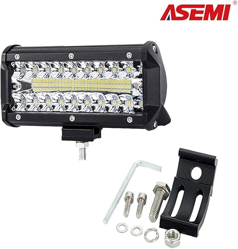 Miniatura 2 de Barra de luz para automóvil de 6.5 pulgadas, luz de trabajo de 150 vatios, luces antiniebla todoterreno, triple fila, 50 chips LED, IP67,