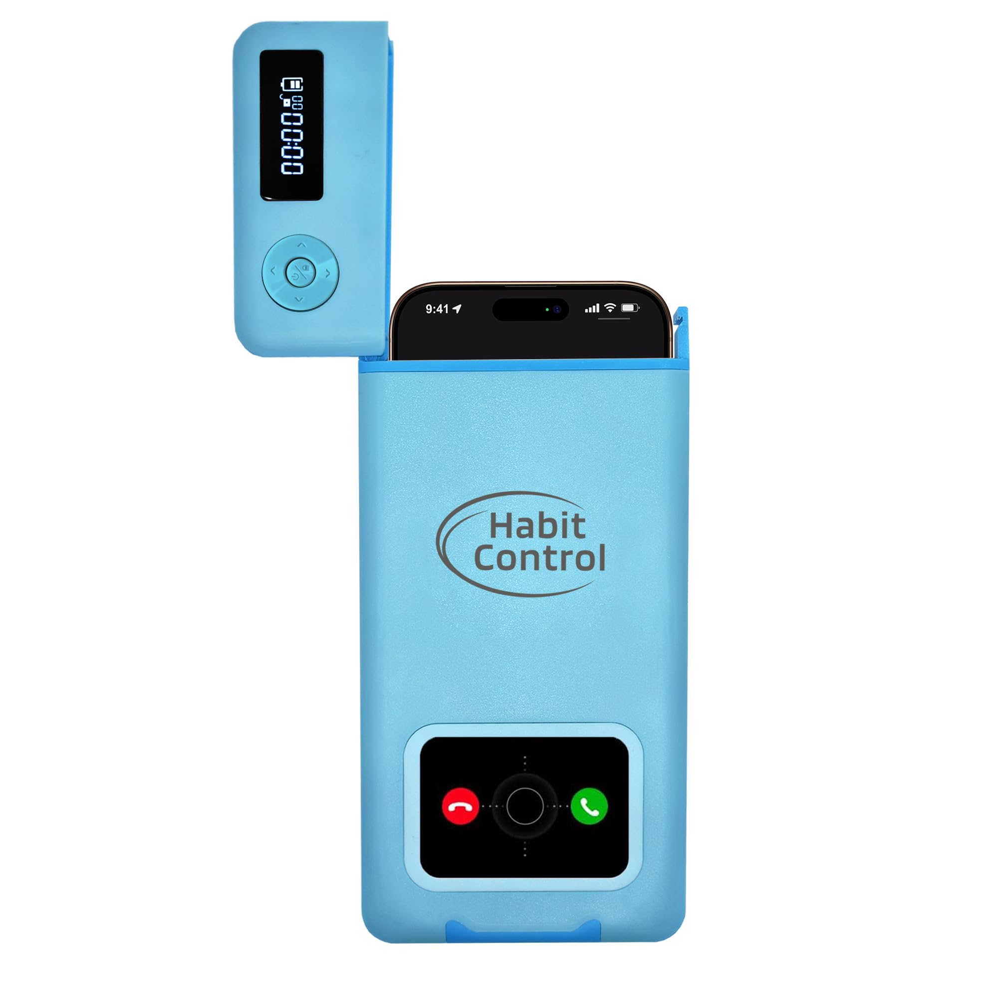 Habit Control Cell Lock Box - Timer Locked Box for Self-Discipline, Portable Time Phone Safe Lock for iPhone and Android, Lockbox to Reduce Screen Time (Blue)
