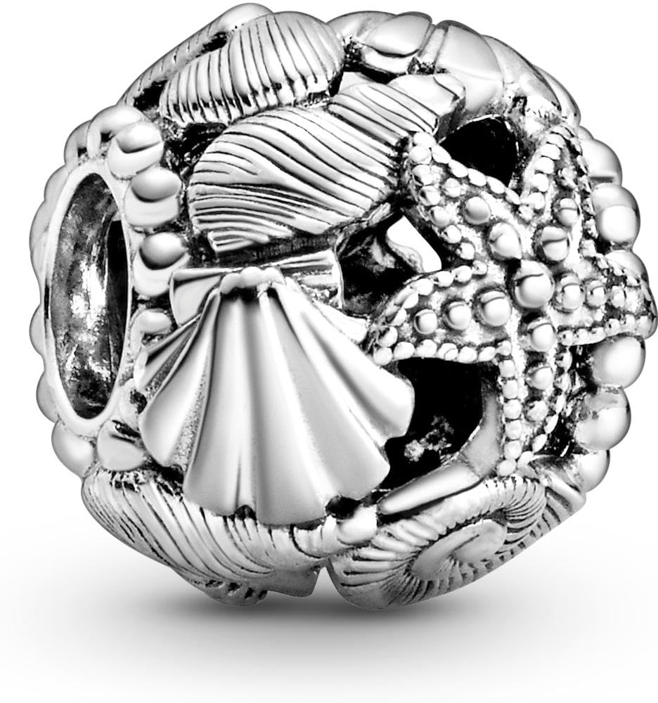 PANDORA Ciondolo in argento Sterling con conchiglia e stella marina