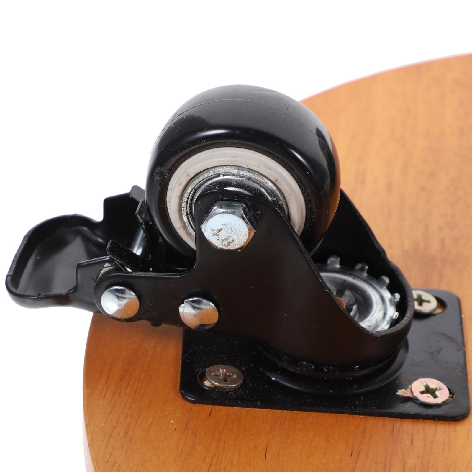 Carrello per Piante con Ruote, Sottovaso Rotondo 28cm in Legno
