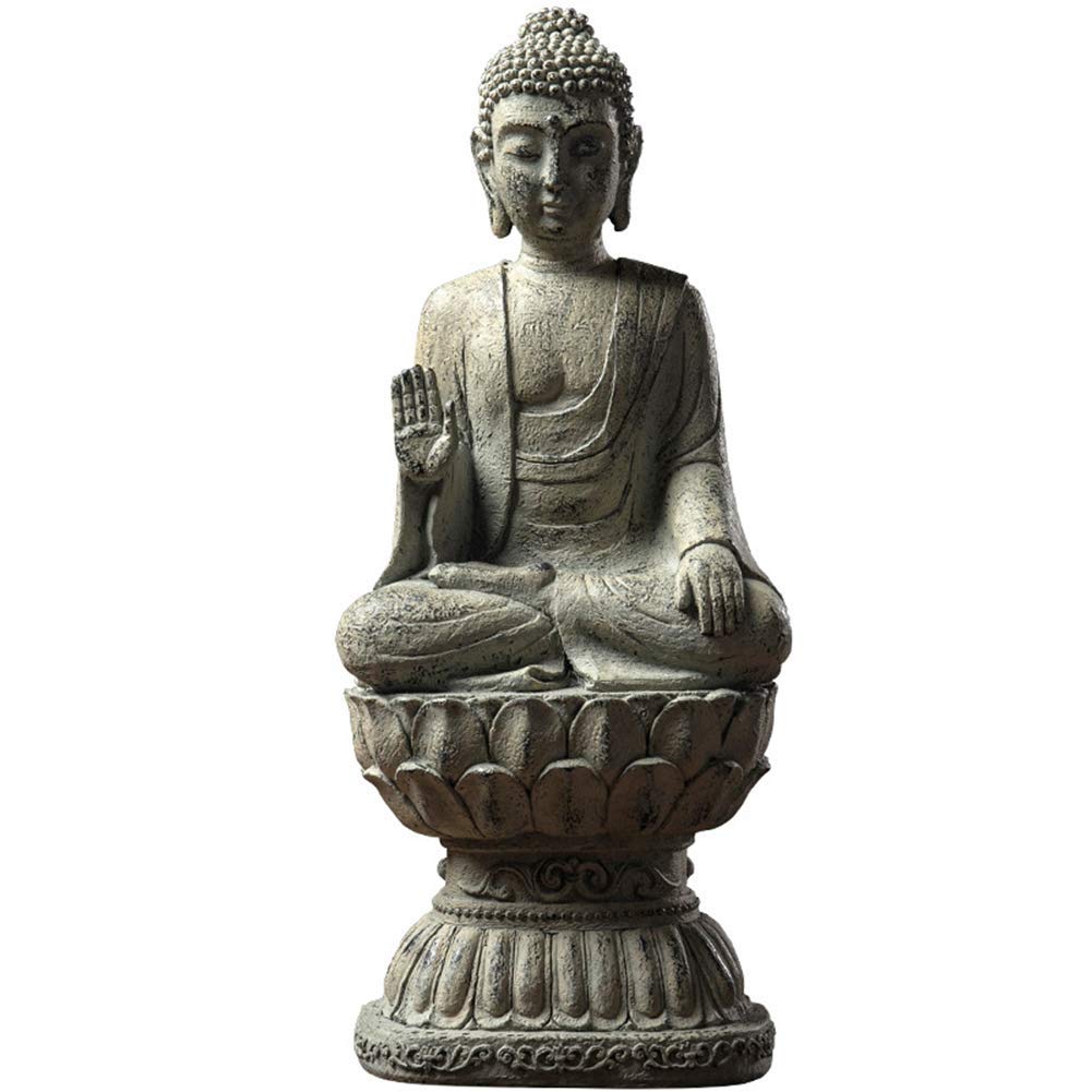 Sculpture de compassion solennelle Bouddha finition rétro