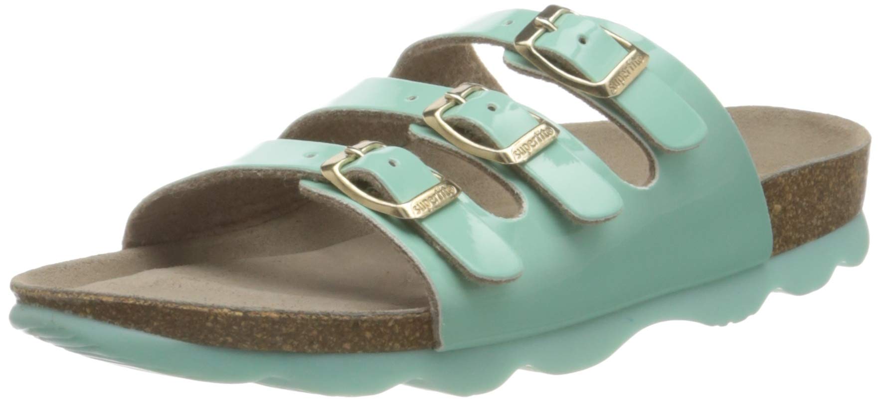 Superfit Girls' Fussbettpantoffel Slipper, Turquoise 7000, 8 UK Child