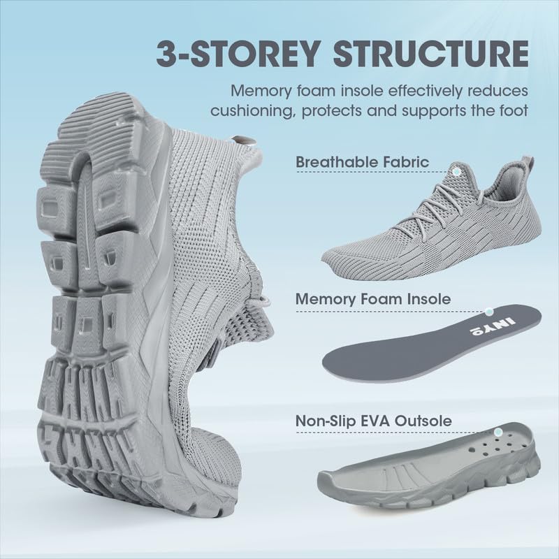 Chaussures de course femme INYO légères pour marche et jogging - 5