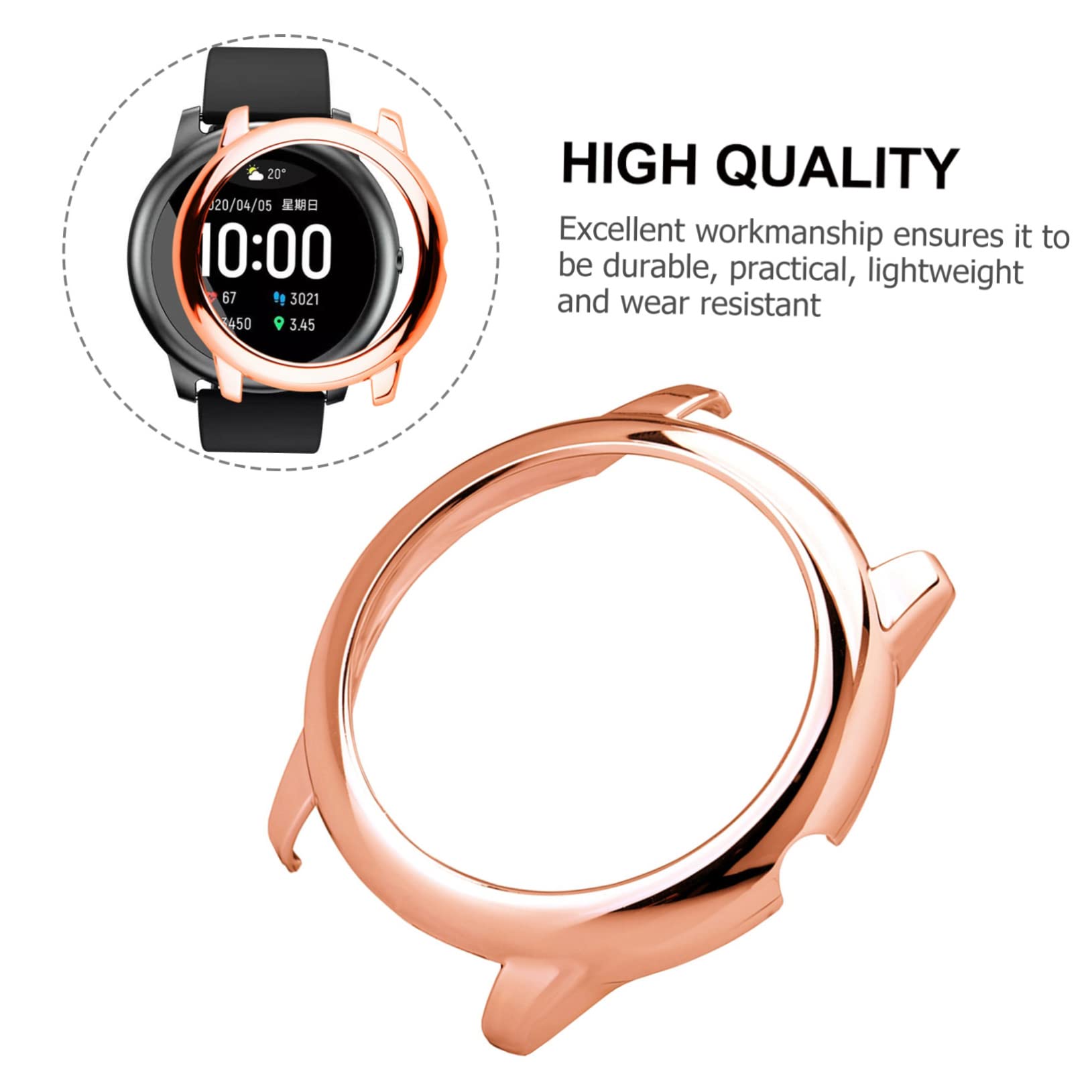 LIFKICH 1pc Protective Case Accessories Shell Smartwatch Round Cover Se Screen Protector -Proof Case Cover Protector Case Birthday Watch Case Covers Watches Watch Protector Bezel Computer