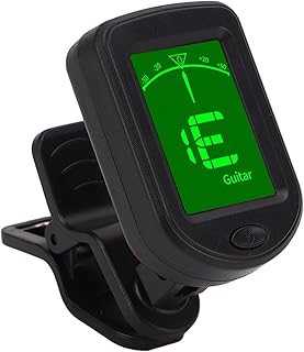 Afinador de guitarra, afinador de ukulele universal de material abs, afinador de 440hz, adequado para guitarra acústica, guitarra cromática, guitarra elétrica, ukulele, violino