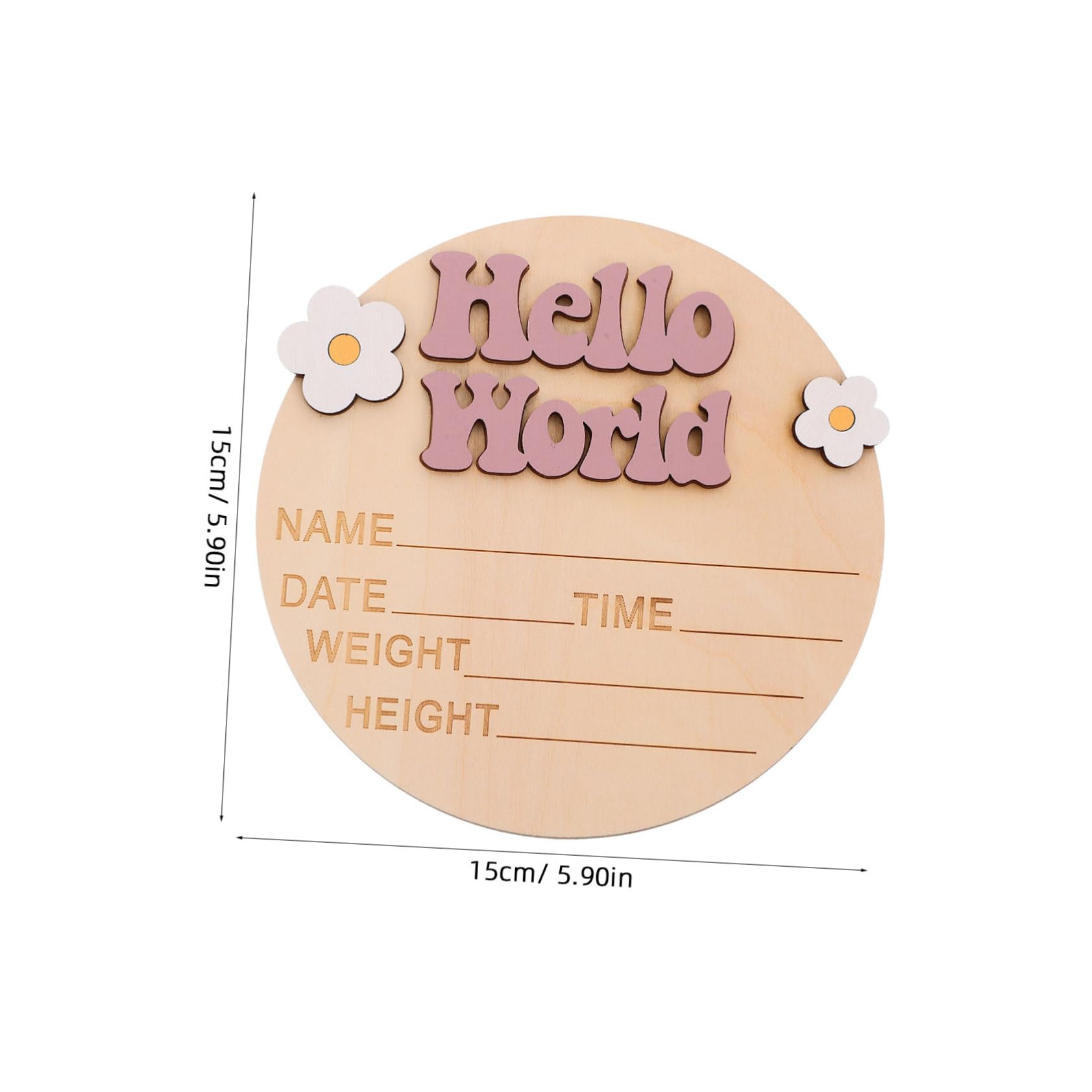 Hohopeti Baby Milestone Sign Wooden Newborn Announcement Sign Photo Prop Birth Announcement Board for Baby's First Year