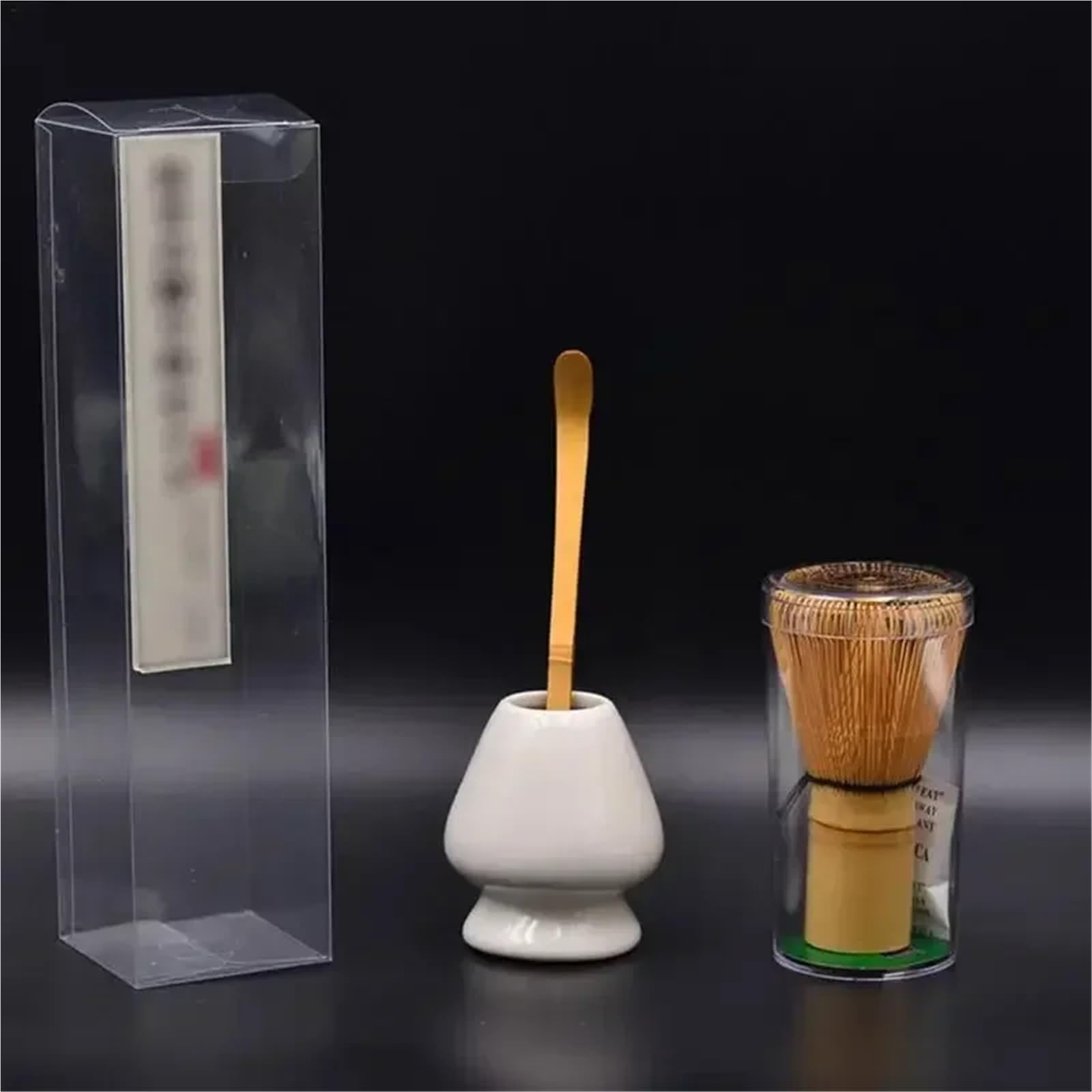 Batidor De Té Verde Matcha, Juego, Cuchara Honda Y Soporte, Accesorios For Te matcha kit(Black)