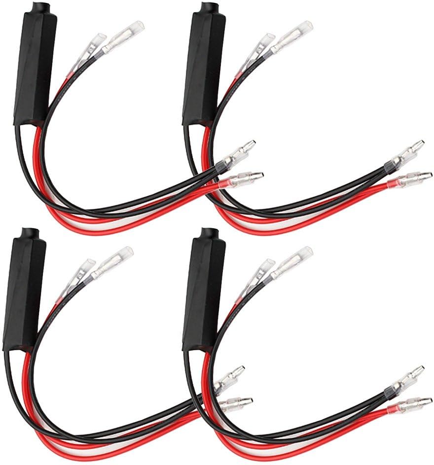 ESUPPORT 4 x Universal 12V Motorcycle Turn Signal LED Load Resistor Flash Blinker Fix Error