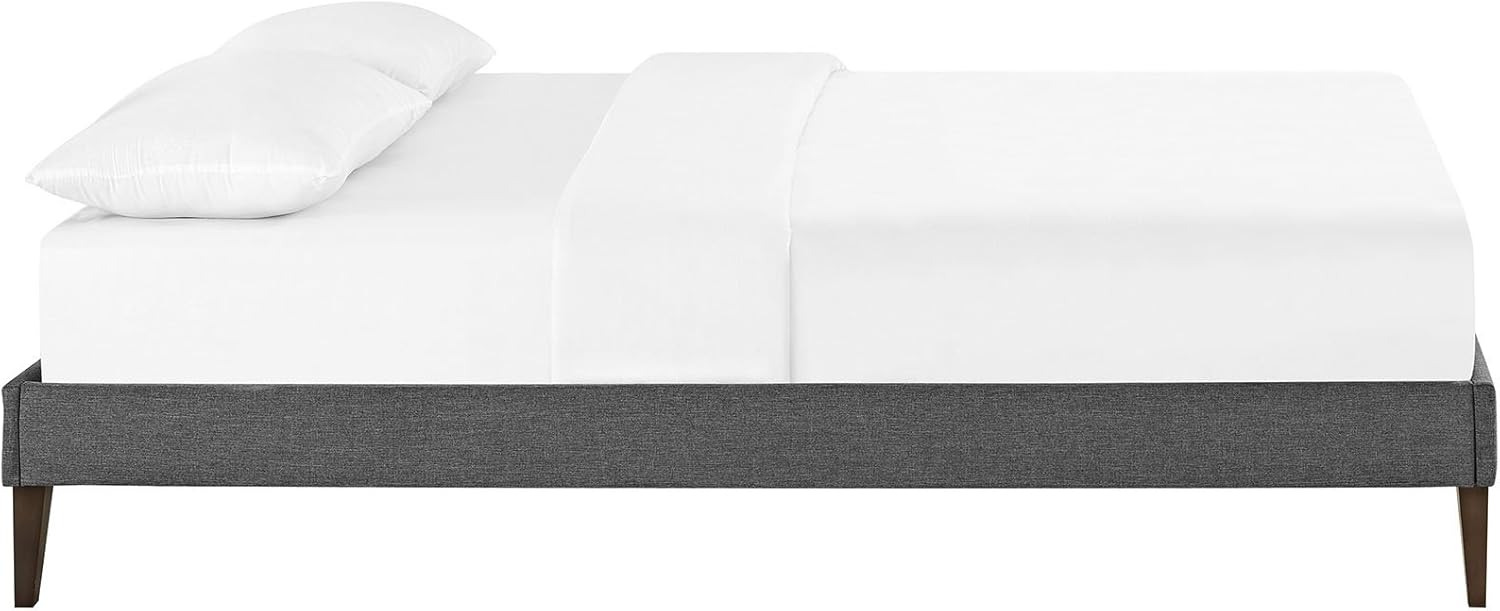 Modway Sharon Full Fabric Bed Frame with Squared Tapered Legs, Gray