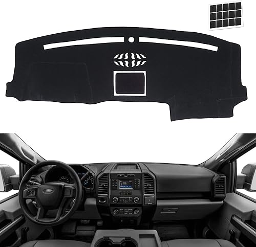 KEYOOG Cubierta de tablero para salpicadero apto para 2020-2015 Fo-rd F-150, 2020-2018 Expedition (solo para modelos de altavoces centrales con