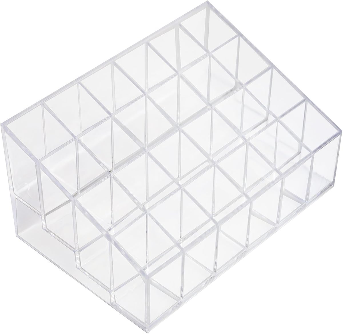 Transparent Cosmetic Makeup Organizer for Lipstick, Brushes, Bottles, and More - Clear Case Display Rack Holder
