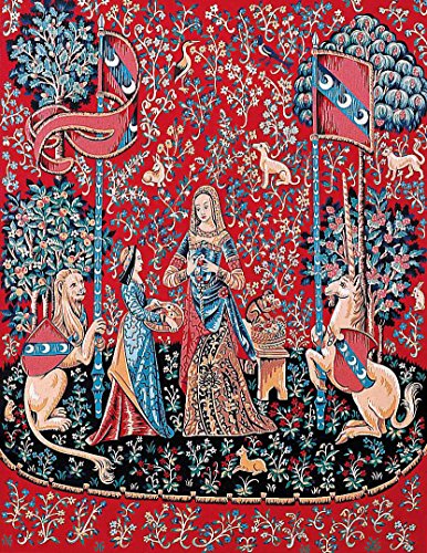 Margot de Paris Dame à la Licorne, “l’Odorat” Printed Tapestry Canvas, Multi-Colour, 0.6