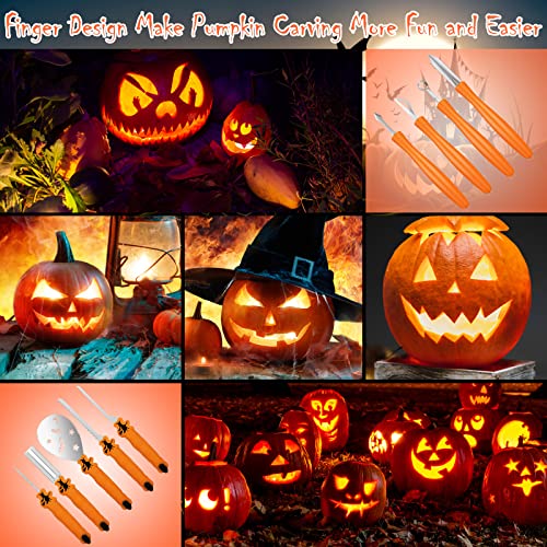 Pumpkin Carving Kit Tools Halloween, TRAALL Professional Heavy Duty Carving Set, Stainless Steel Sculpting Tool Carving Knife for Halloween Decoration Jack-O-Lanterns, Gift for Halloween(9PCS) - image 7