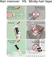 Vista 2 de Removedor de pelo de mascotas reutilizable removedor de pelo de mascotas perro y gato removedor de pelo para sofás, muebles, alfombras, asientos