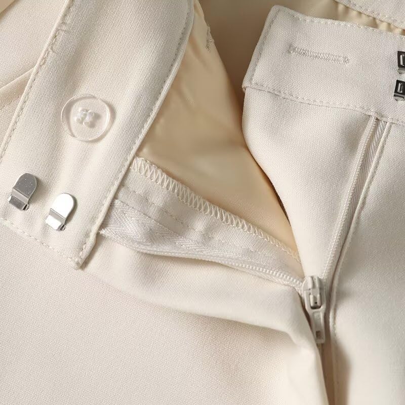 Minimalist Ladies Pants Women Fashion Office Ladies High Waist Straight Casual Trousers Mujer Pantalon3