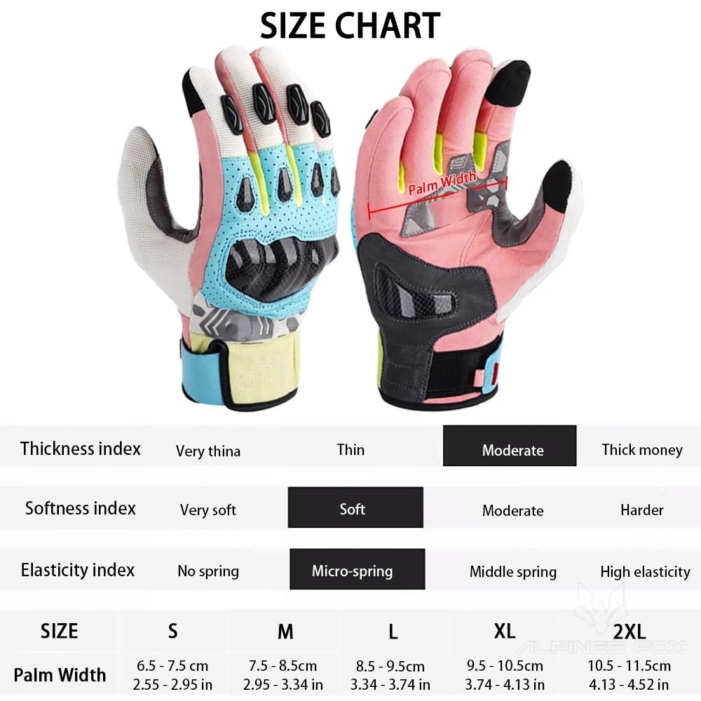 Guanti Moto Guanti da motociclista estivi uomo touchscreen for bicicletta motocross donna, guanti ciclismo, equitazione