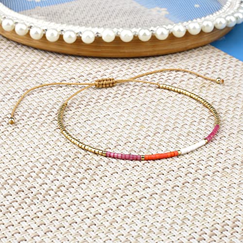 Image of C.QUAN CHI Colorful Miyuki Beads Bracelets Handmade Friendship Beaded Bracelet Stack Adjustable Bracelet Jewelry For Women