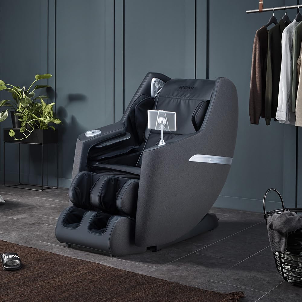 Home Deluxe Massagesessel CORVIA mit Premium Webstoffpolsterung - Anthrazit I Wärmefunktion, Zero-Gravity-Funktion, für Rücken und Nacken