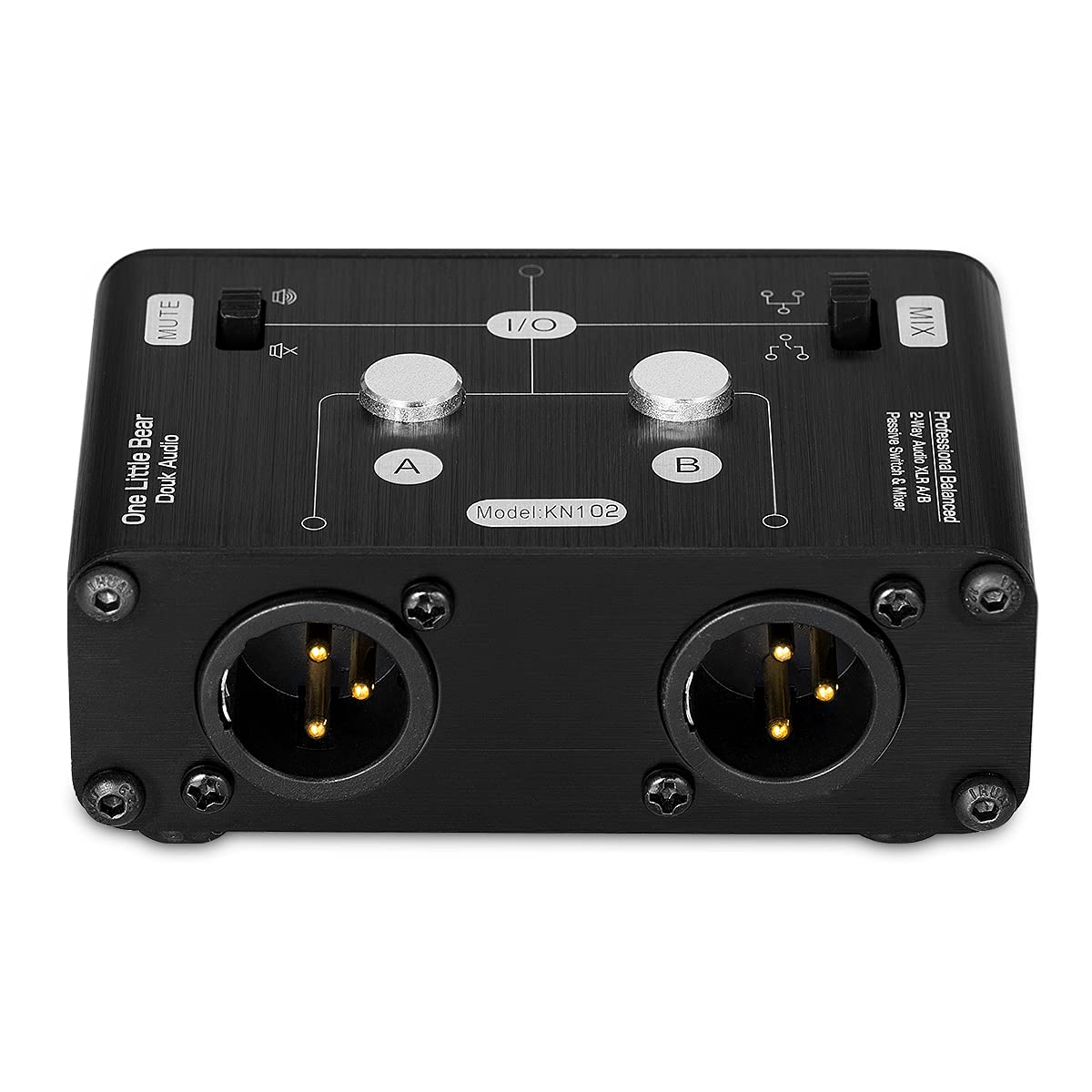 Nobsound Mini Répartiteur Audio Stéréo 2 Voies XLR A/B Passif et Mixeur (1 Entrée et 2 Sorties)