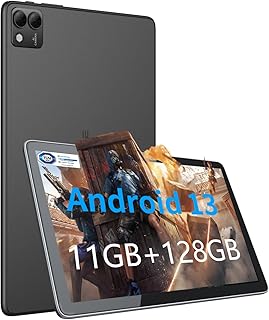 DOOGEE T10S Tablet 10.1 Inch FHD+,11GB RAM(6GB+5GB), 128GB ROM(TF 1TB), Android Tablets with 8MP + 5MP Cameras, Dual 4G, 2.4/5G WiFi, TÜV Certified, 6600mAh Battery, 8.4mm, Android 13 Tablet, Grey