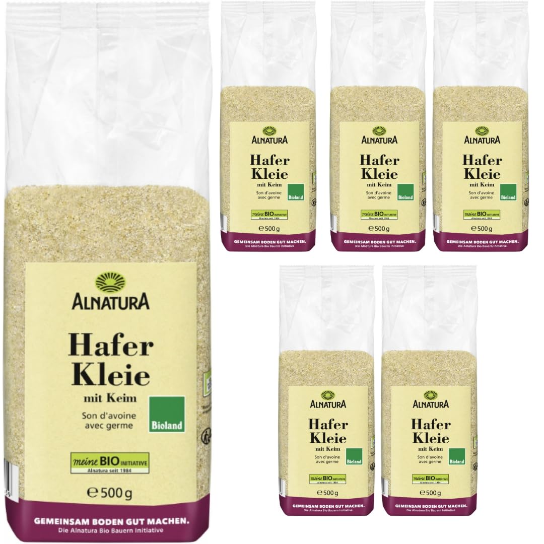 Alnatura Haferkleie mit Keim, 6er Pack (6 x 500 g)