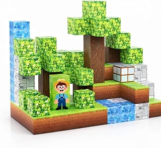 Blocos de Construção Magnéticos, Kit 96 Peças Cubos de Montar Educativos, Brinquedo Criativo e Sensoriais para Crianças 3+ Anos, Mundo de Construção com Imãs, Presente para Meninos e Meninas