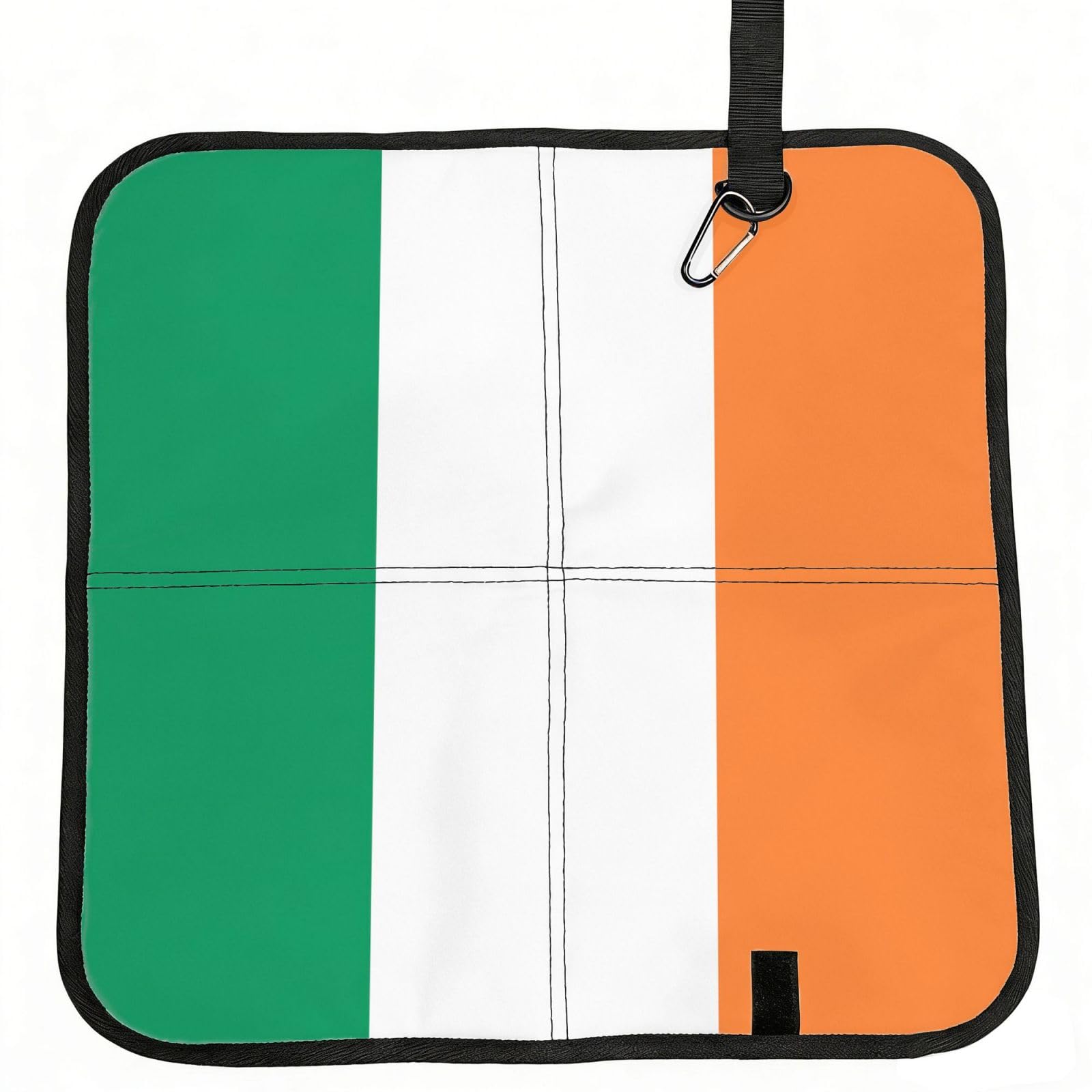 DIEzig Irish flag Printed Compact Foldable Sitting Pad Oxford Base, Portable Cushion for Fishing Sports Events