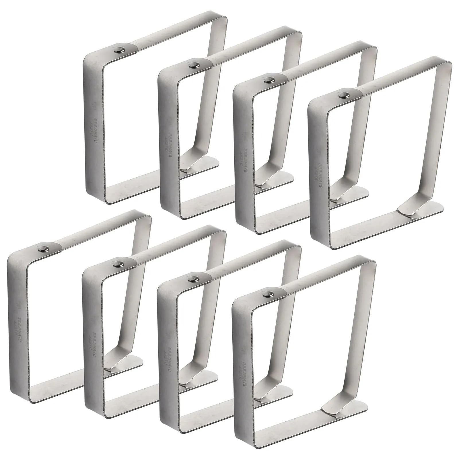 Tischdeckenklammern für Tische, Tischdeckenklammern Edelstahl Silber 8x7cm 8er Pack