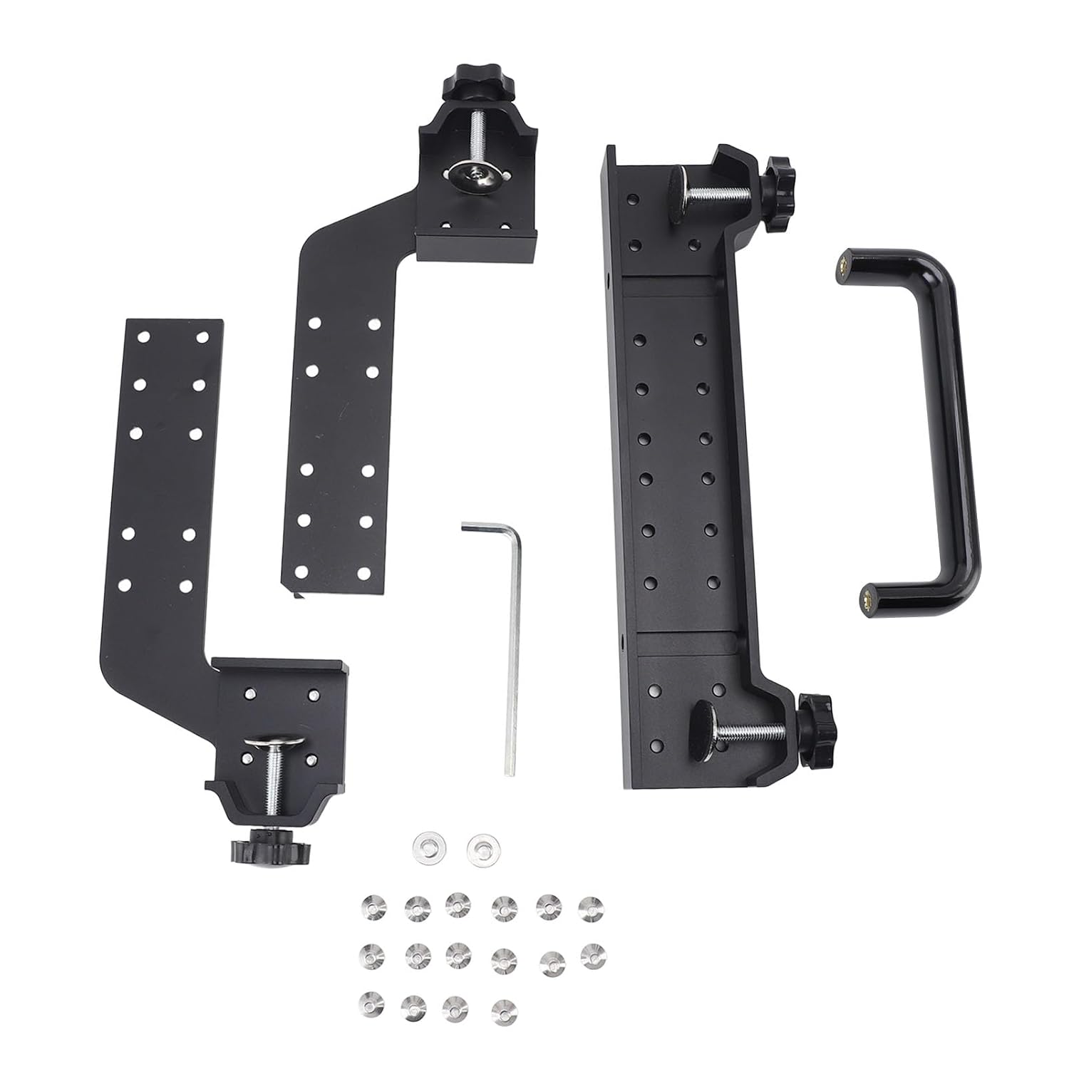 VINGVO 90 Degree Right Angle Framing Spacing Tool Stud Framing Jig Square Tool Adjustable Aluminum Alloy Layout with Comfortable Grip for Woodworking Board Splicing