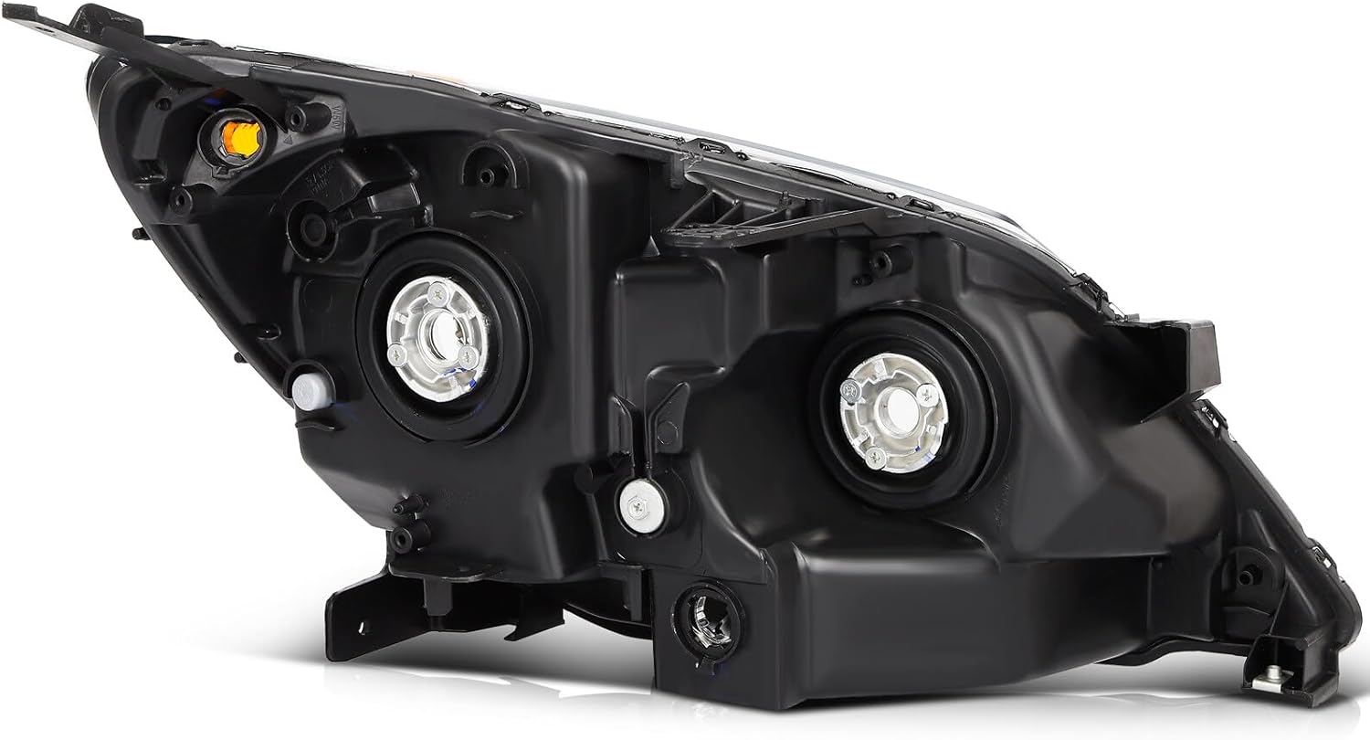cciyu Headlight Assembly Replacement for 2005-2007 For Honda for Odyssey Chrome Housing Amber Reflector Driver and Passenger Side Headlamp 33151-SHJ-A01 33101-SHJ-A01HO2518108 HO2519108