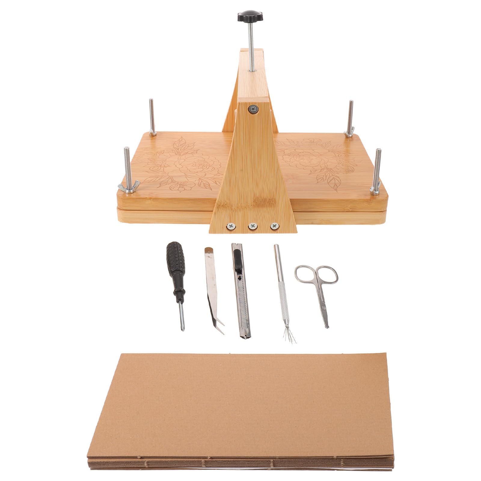 BESTOMZ Kit Pressa Fiori in Legno e Metallo, Portatile, Smontabile