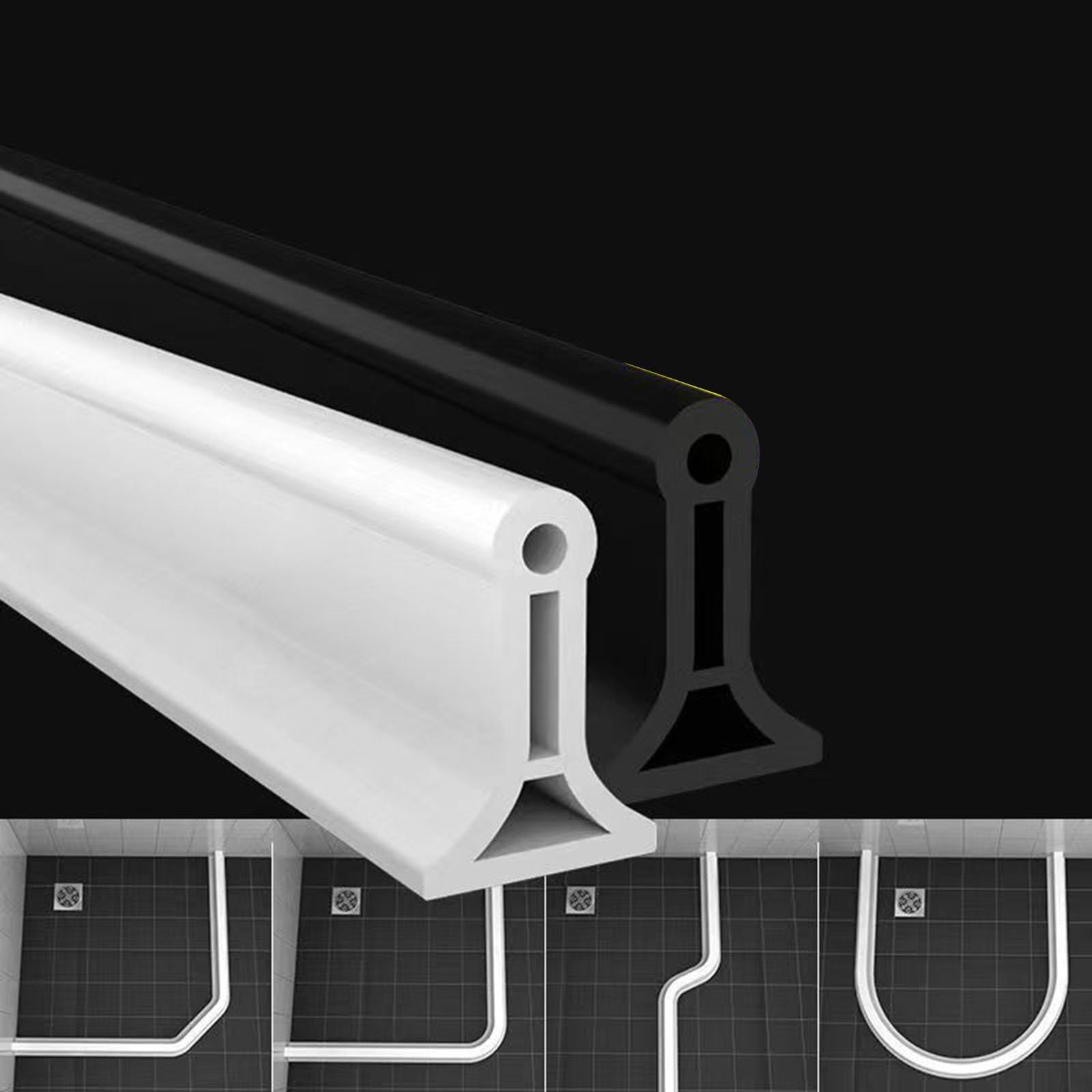1M silikonowy prysznic bariera wodna mokry pokój podłoga uszczelka taśma brodzik krawędź uszczelniacz łazienka wodoodporne szare wykończenie