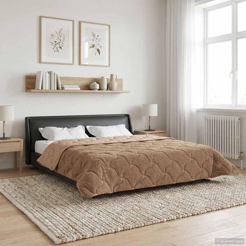 Edredón de invierno de 200 x 220 cm de microfibra y forro polar de peluche, edredón transpirable con relleno suave, manta lavable para dormitorio, habitación de invitados, hotel y camping