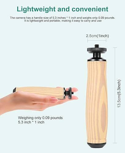 Miniatura 4 de PULUZ Estabilizador de cámara de mano, soporte universal para cámara con interfaz de rosca de trípode estándar de 1/4 pulgadas, mango de cámara