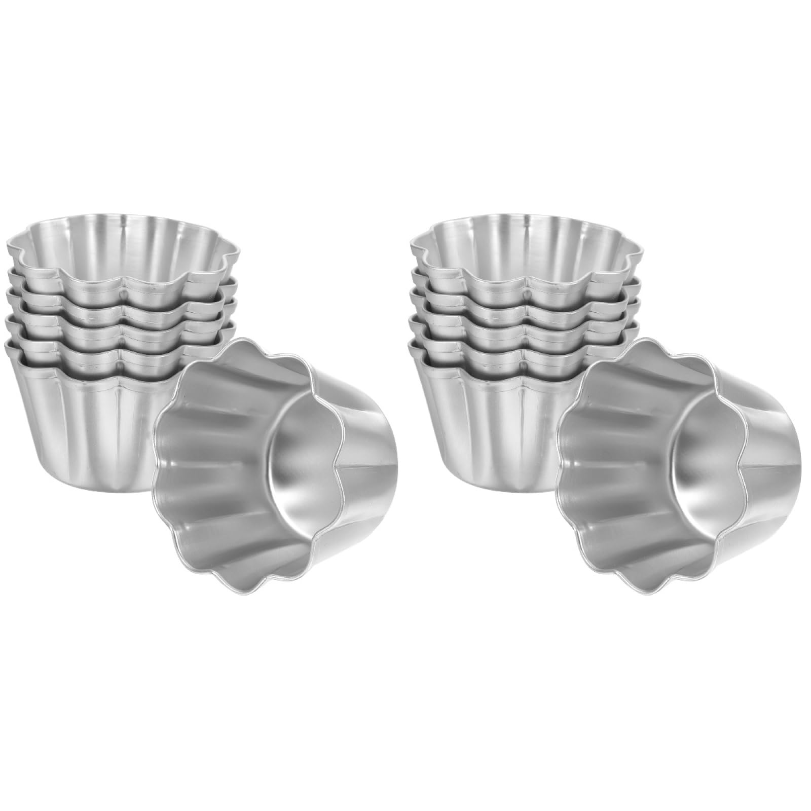 Luxshiny Juego de 2 moldes multifunción para hornear magdalenas y pasteles caseros, 6 unidades