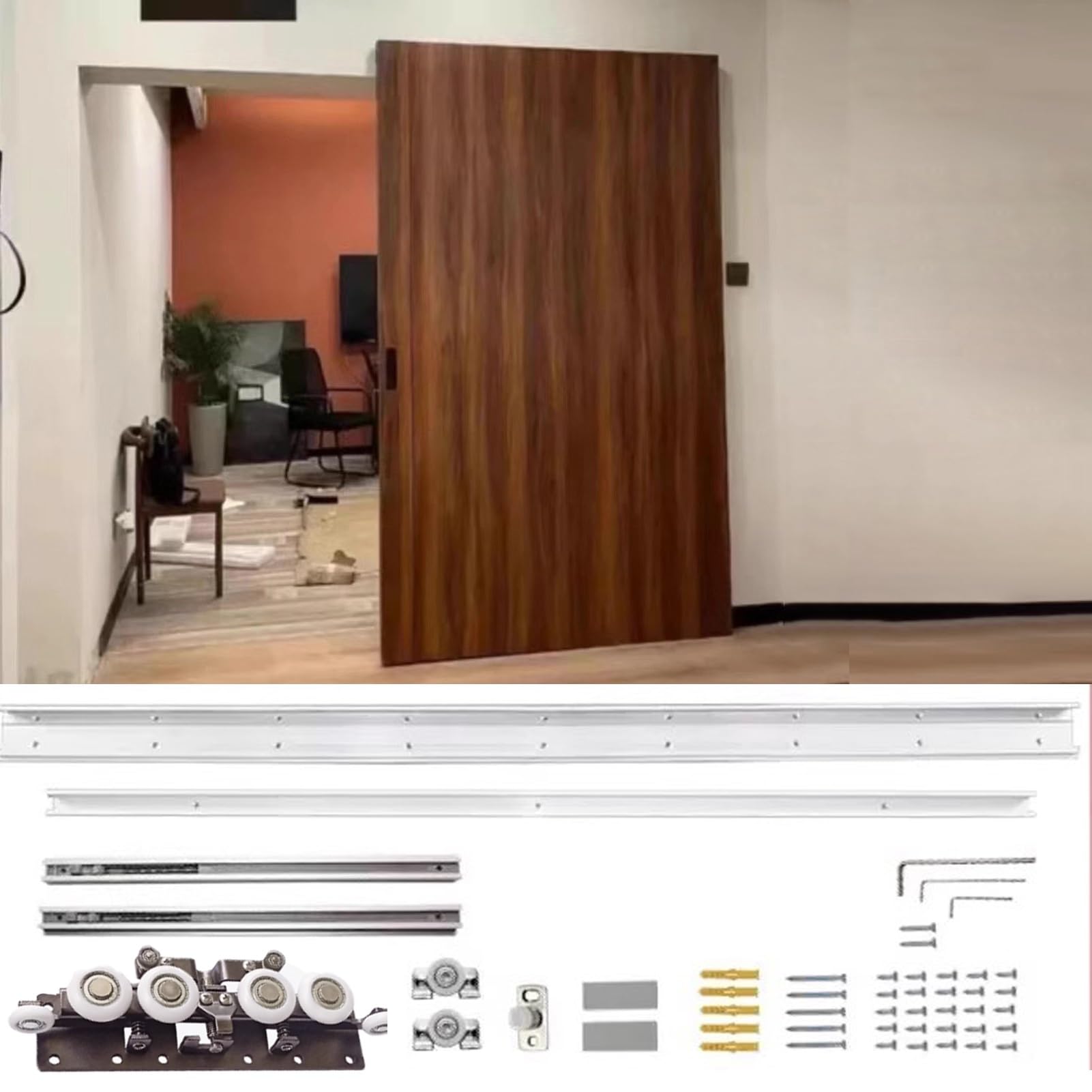 Gagnez de l'Espace avec le Rail de Porte Coulissante Invisible de 135 cm