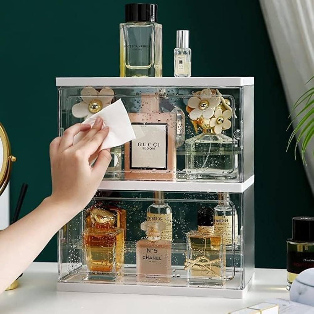 Amazon.co.jp: 収納ボックス アクリル 香水ホルダー 透明 香水