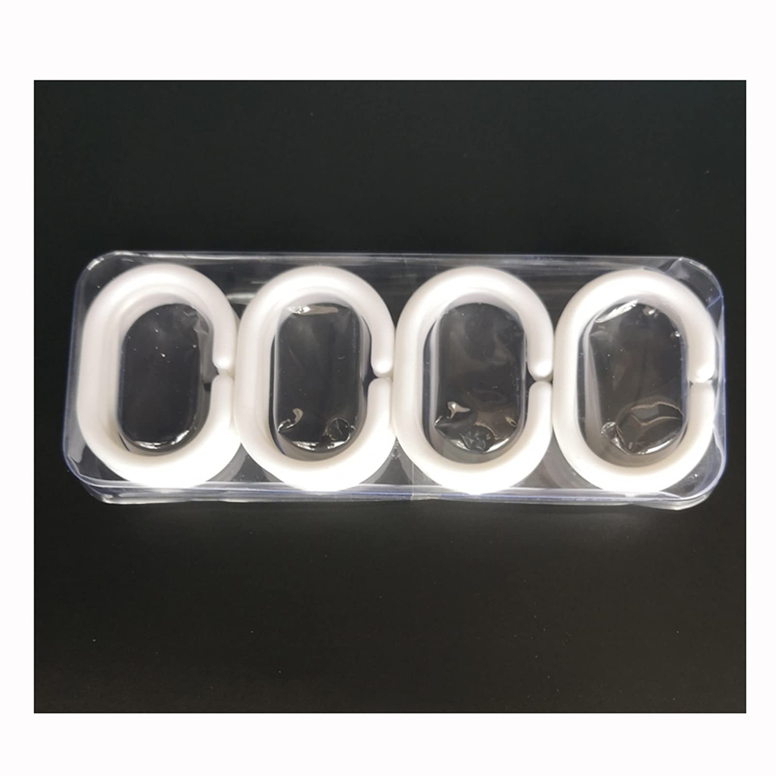 Anelli per tende Doccia tenda a forma di c a forma di plastica gancio bianco fibbia anello appeso vestiti gancio accessori da 1,1 pollici for anello for tende Anello per tende da finestra(SET OF 240)