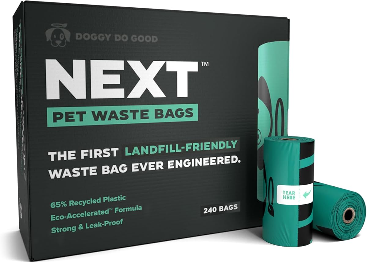 Amazon.com : Doggy Do Good Next Pet Waste Bags for Dog Poop, Landfill Friendly, Recycled Plastic, Unscented, Leakproof, Strong, Thick, Earth Friendly, 240 Count : Pet Supplies