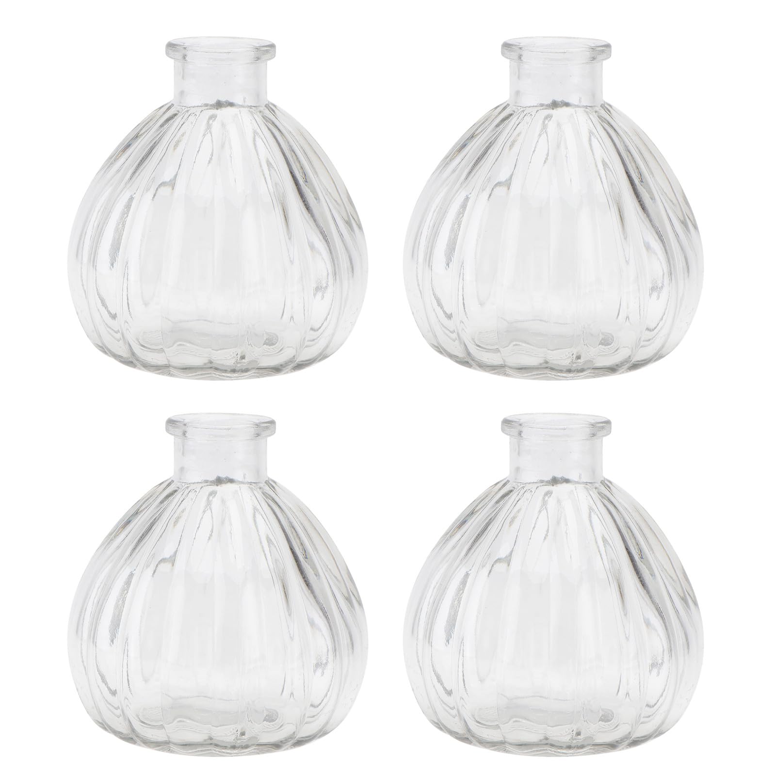 Vase en verre transparent POPETPOP : lot de 4 contenants créatifs et mobiles