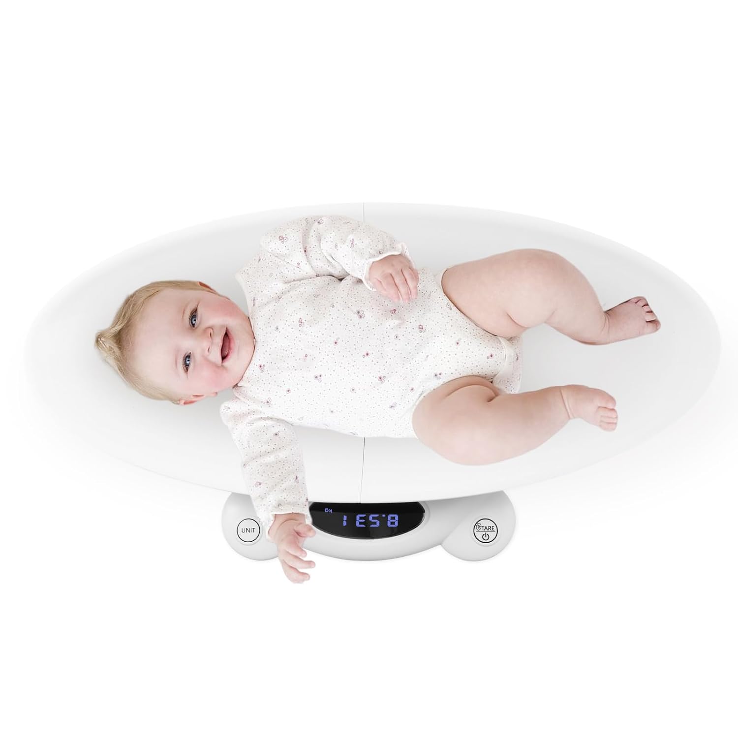 Digital Baby Scale, Baby Weight Scale Newborn Accurate Pet Scale with Removable Tray and Tare Function Up to 256 Pounds for Puppy Toddler Kids Adult - Image 1 of 9